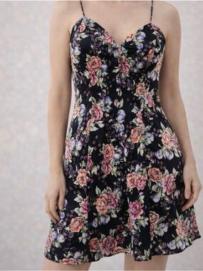 Festival Victorias Secret Vintage Gold Label Satin Slip Dress M Floral Paisley